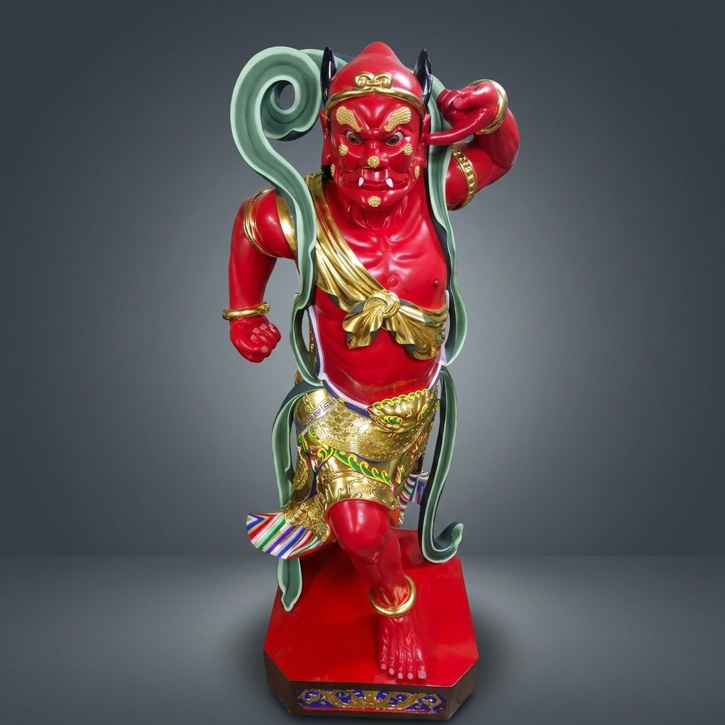 順風耳 紅將軍 神像雕刻